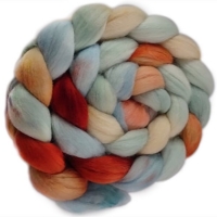 Kathy's Fibres - merino rovings, sugared almond